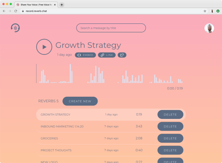 Voice Memos Record Save Share Online Reverb Record
