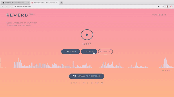Paste your embed code and your audio plays instantly
