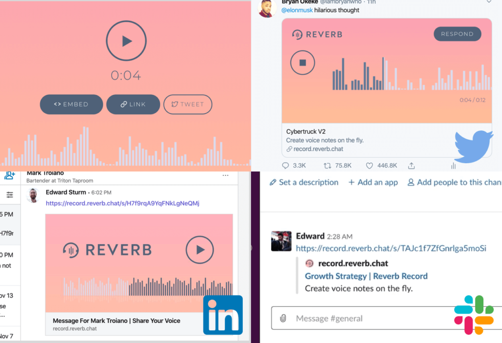 Sharing and embedding of voice memos